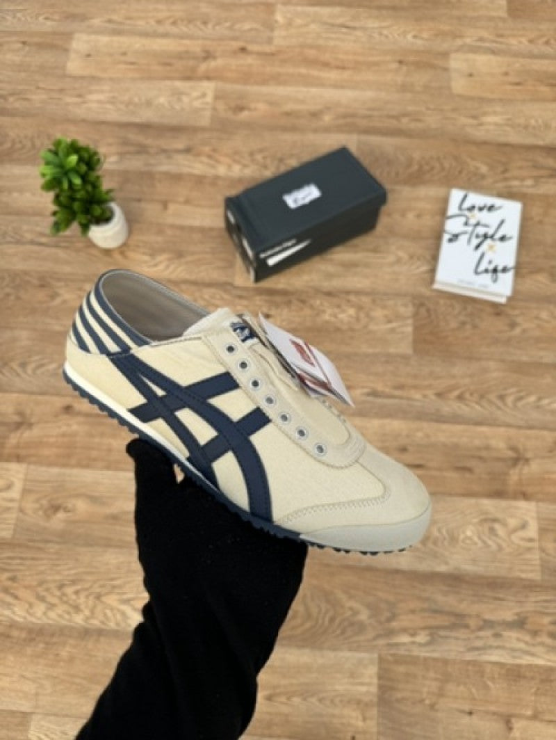 Onitsuka Tiger Slip On PARATY BEIGE NAVY (FIX)