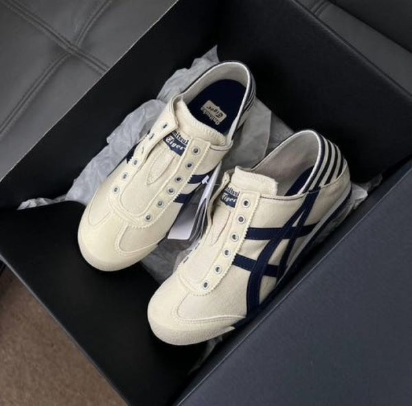 Onitsuka Tiger Slip On PARATY BEIGE NAVY (FIX)