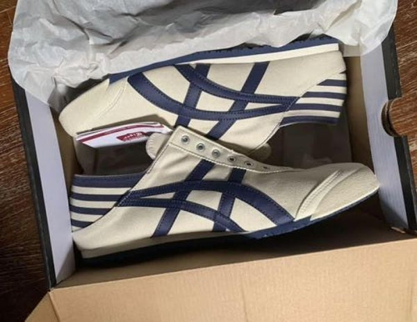 Onitsuka Tiger Slip On PARATY BEIGE NAVY (FIX)