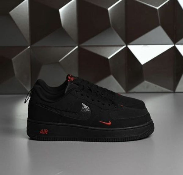 Nike Airforce 1 LOW MULTI SWOOSH BLACK CRIMSON