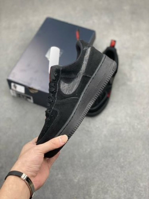 Nike Airforce 1 LOW MULTI SWOOSH BLACK CRIMSON