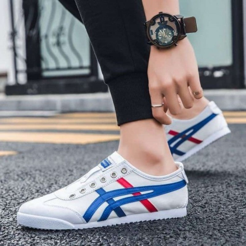 Onitsuka Tiger Slip On WHITE BLUE RED (FIX)