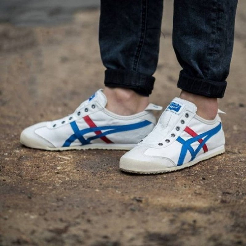 Onitsuka Tiger Slip On WHITE BLUE RED (FIX)