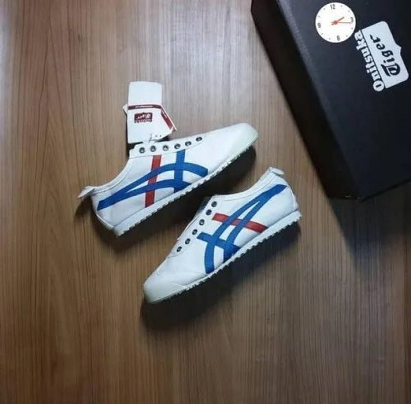 Onitsuka Tiger Slip On WHITE BLUE RED (FIX)