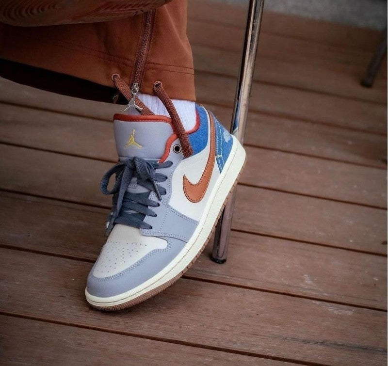 Nike Air Jordan 1 Low Phantom REPAIRED DENIM