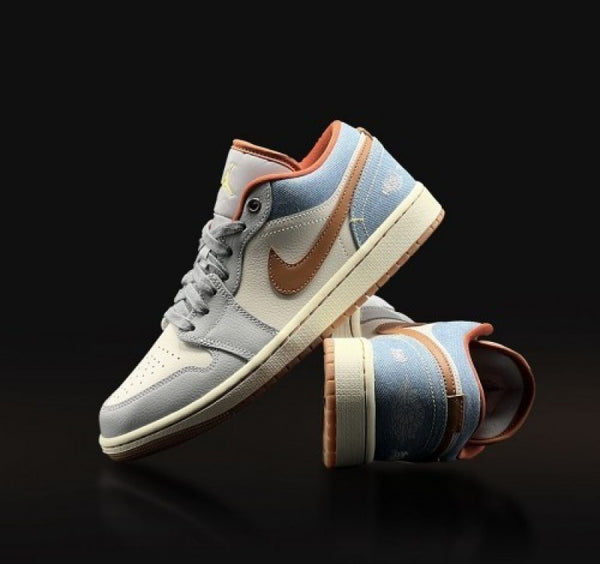 Nike Air Jordan 1 Low Phantom REPAIRED DENIM