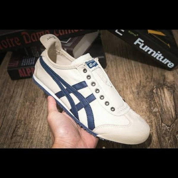 Onitsuka Tiger Mexico 66 Slip On BEIGE NAVY BLUE (FIX)