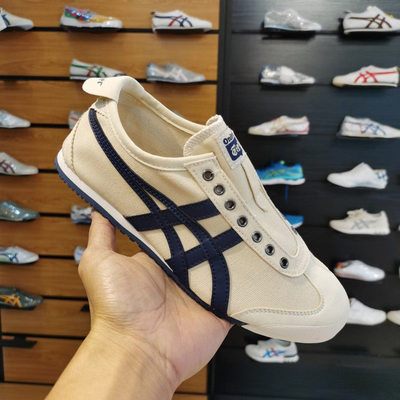 Onitsuka Tiger Mexico 66 Slip On BEIGE NAVY BLUE (FIX)