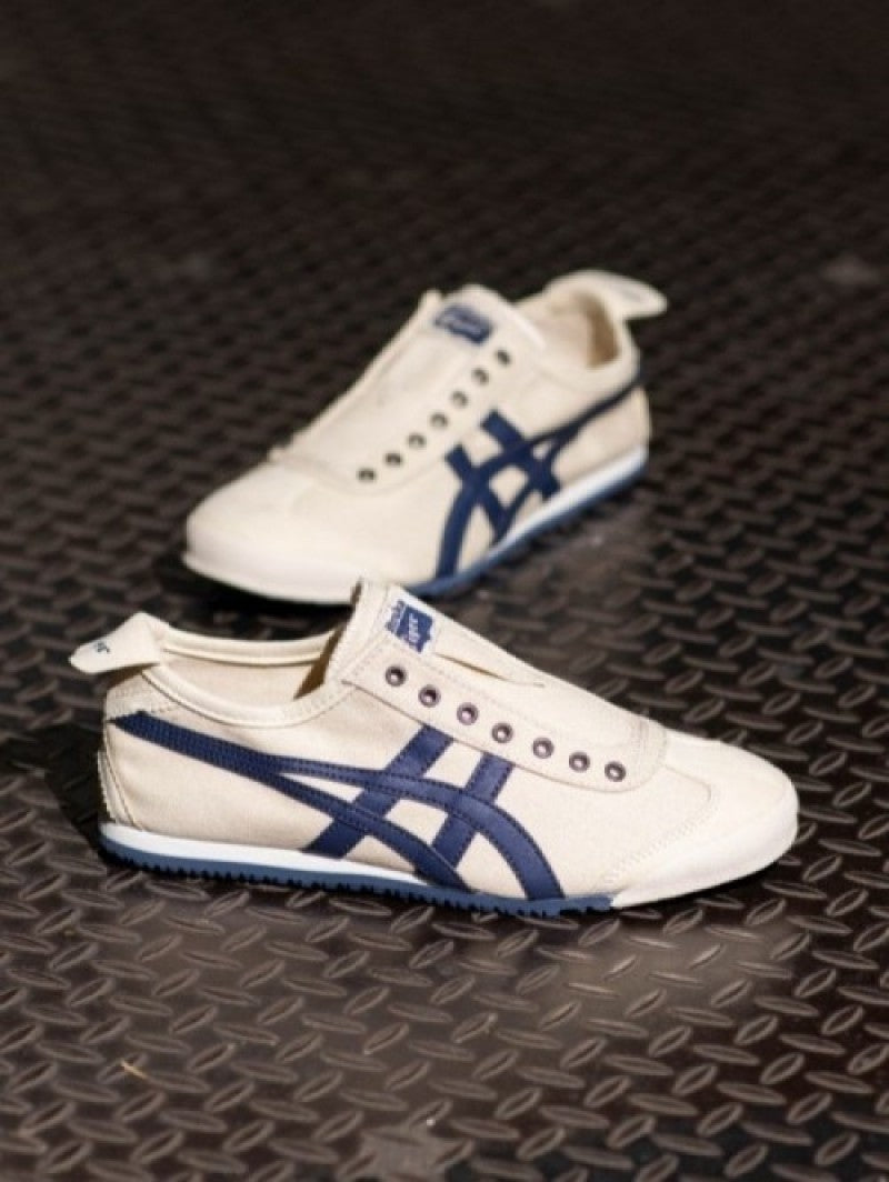 Onitsuka Tiger Mexico 66 Slip On BEIGE NAVY BLUE (FIX)