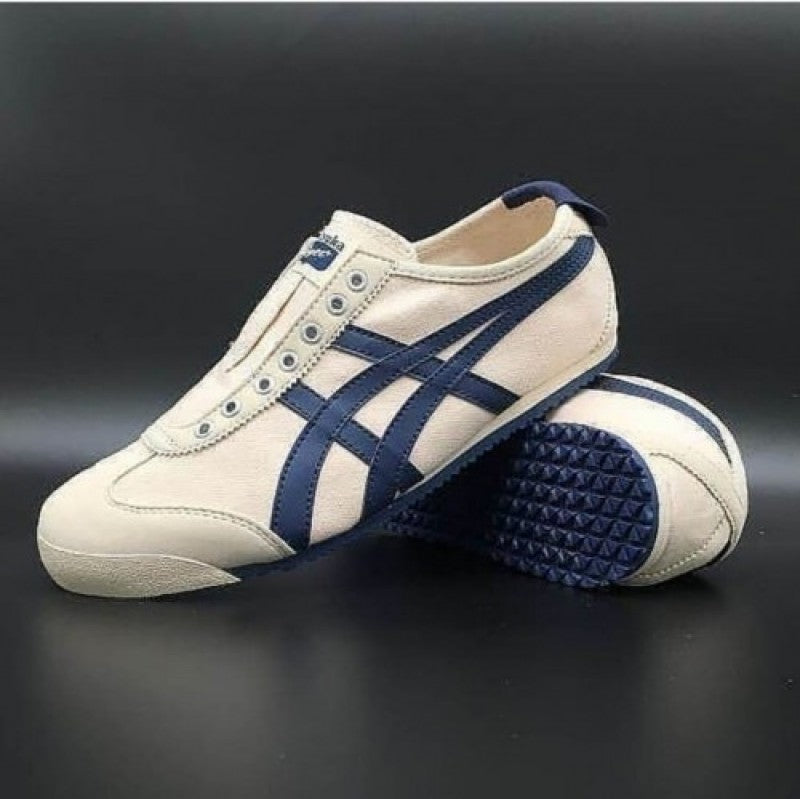 Onitsuka Tiger Mexico 66 Slip On BEIGE NAVY BLUE (FIX)