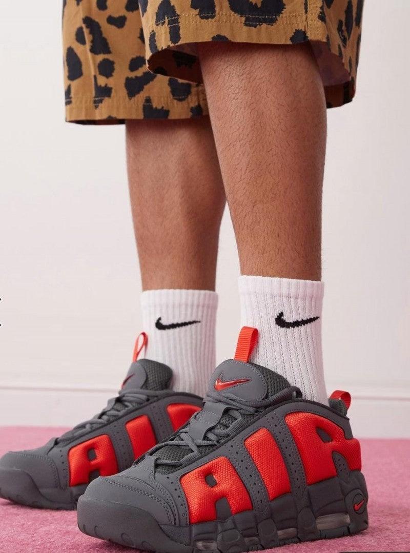 Nike Air More Uptempo DARK GREY LIGHT CRIMSON