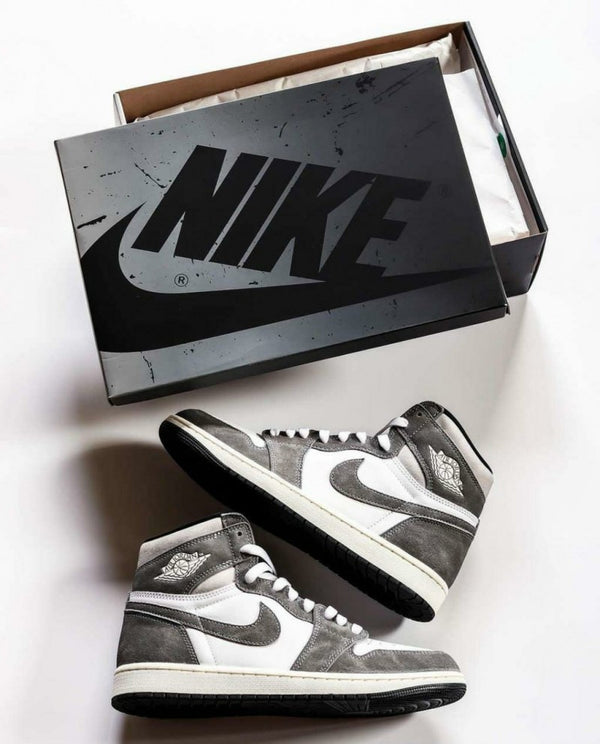 Nike Air Jordan 1 WASHED BLACK SEMI UA With Same OG BOX