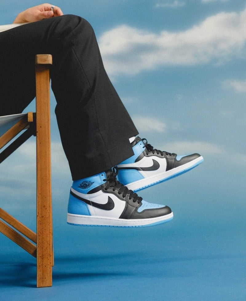 Nike Air Jordan Retro 1 High UNC TOE SEMI UA WITH OG BOX