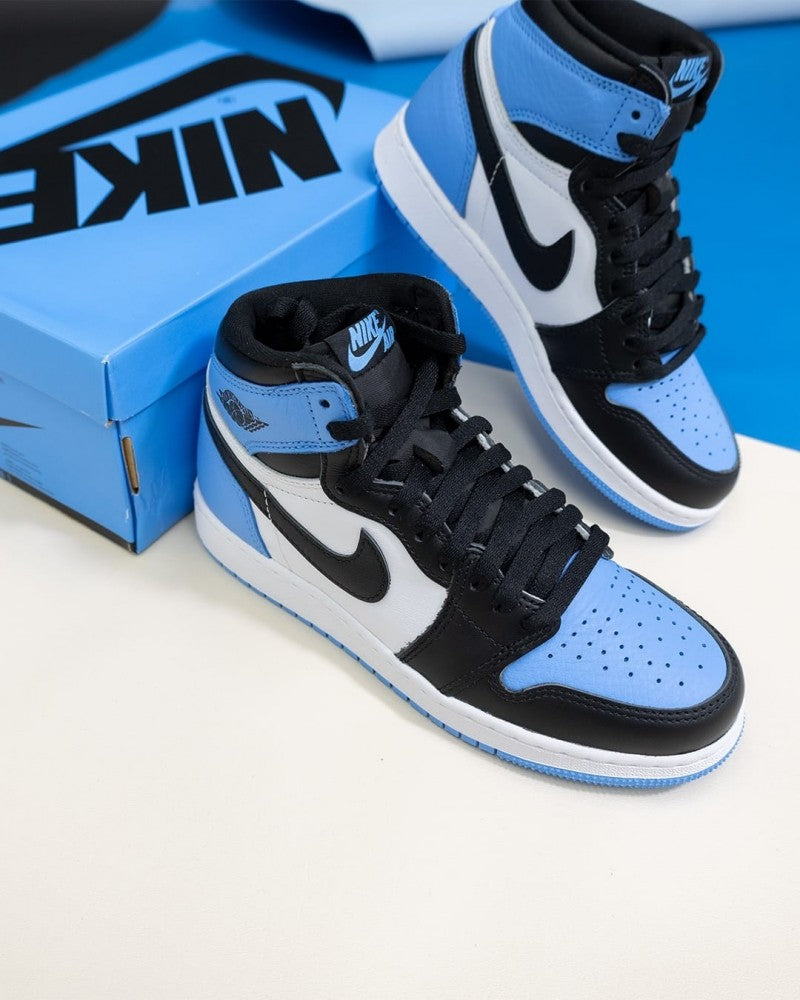 Nike Air Jordan Retro 1 High UNC TOE SEMI UA WITH OG BOX
