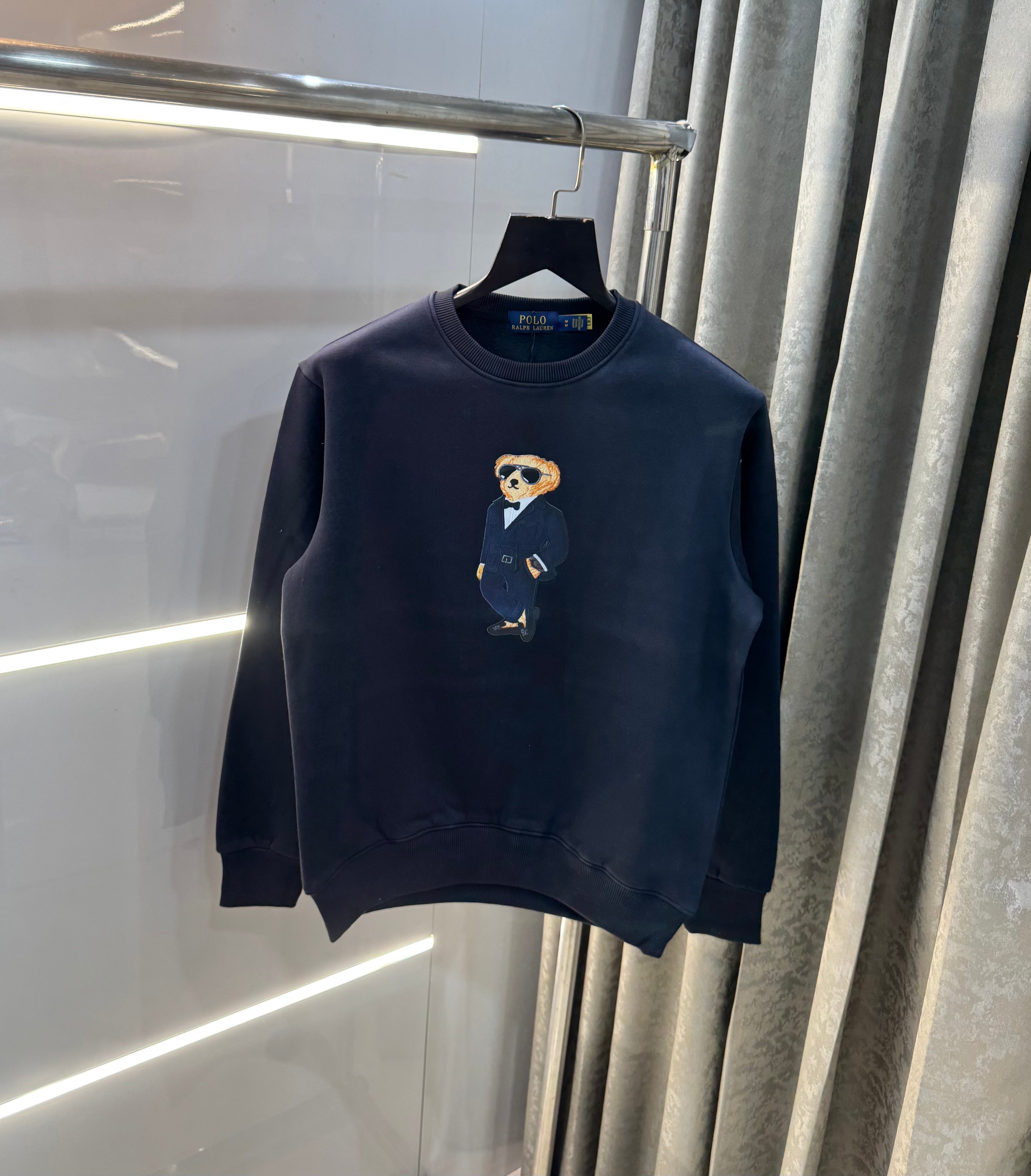 Ralph  Lauren Navy Blue Teddy Edition Imported Sweatshirt Secondary image