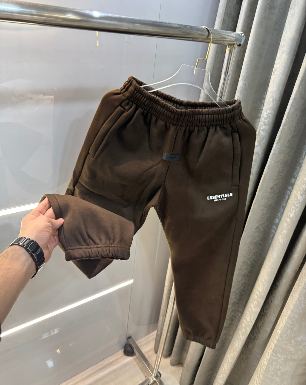 Essential Fog Dark Brown Imported Premium Jogger