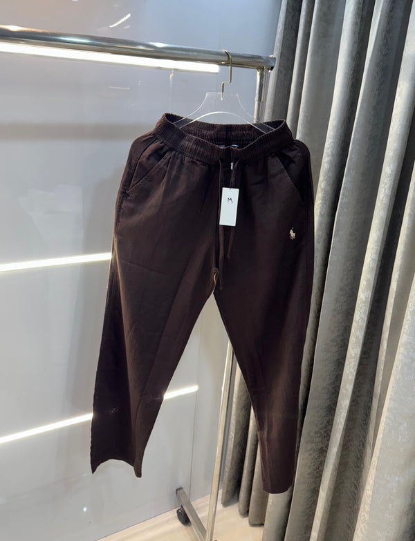 Ralph Laure n Brown Premium Linen TrackPant