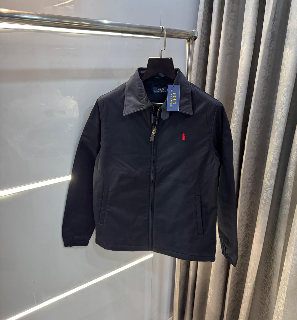 Ralph  Lauren Black Imported Bomber Jacket