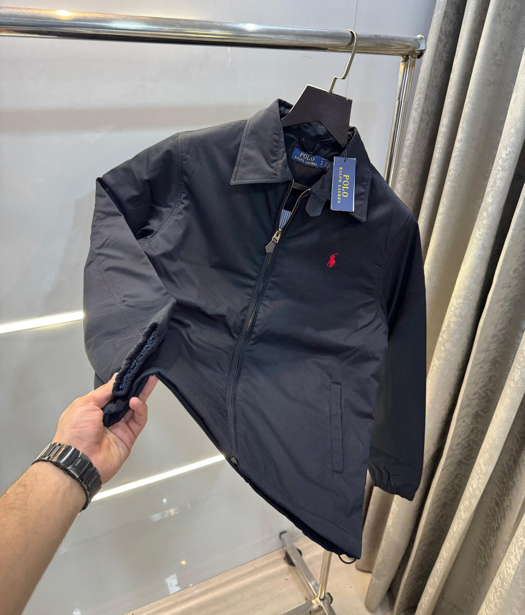 Ralph  Lauren Black Imported Bomber Jacket