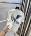 Bluorn g Cream  Eagle Embo..ssed Print Imported Oversized T-Shirt