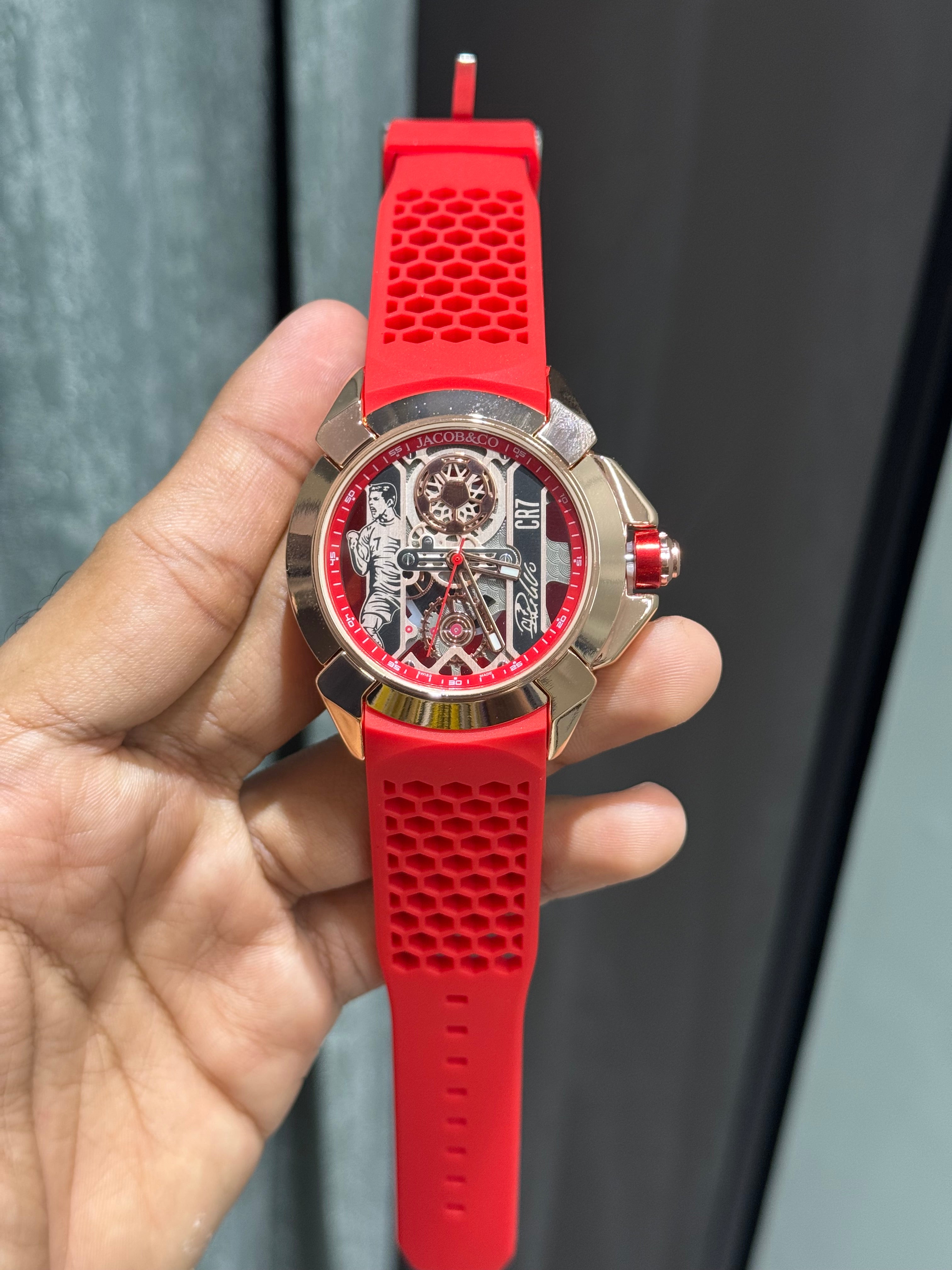 Jacob & Co. Copper Red CR7 Ronaldo Premium Quartz Watch
