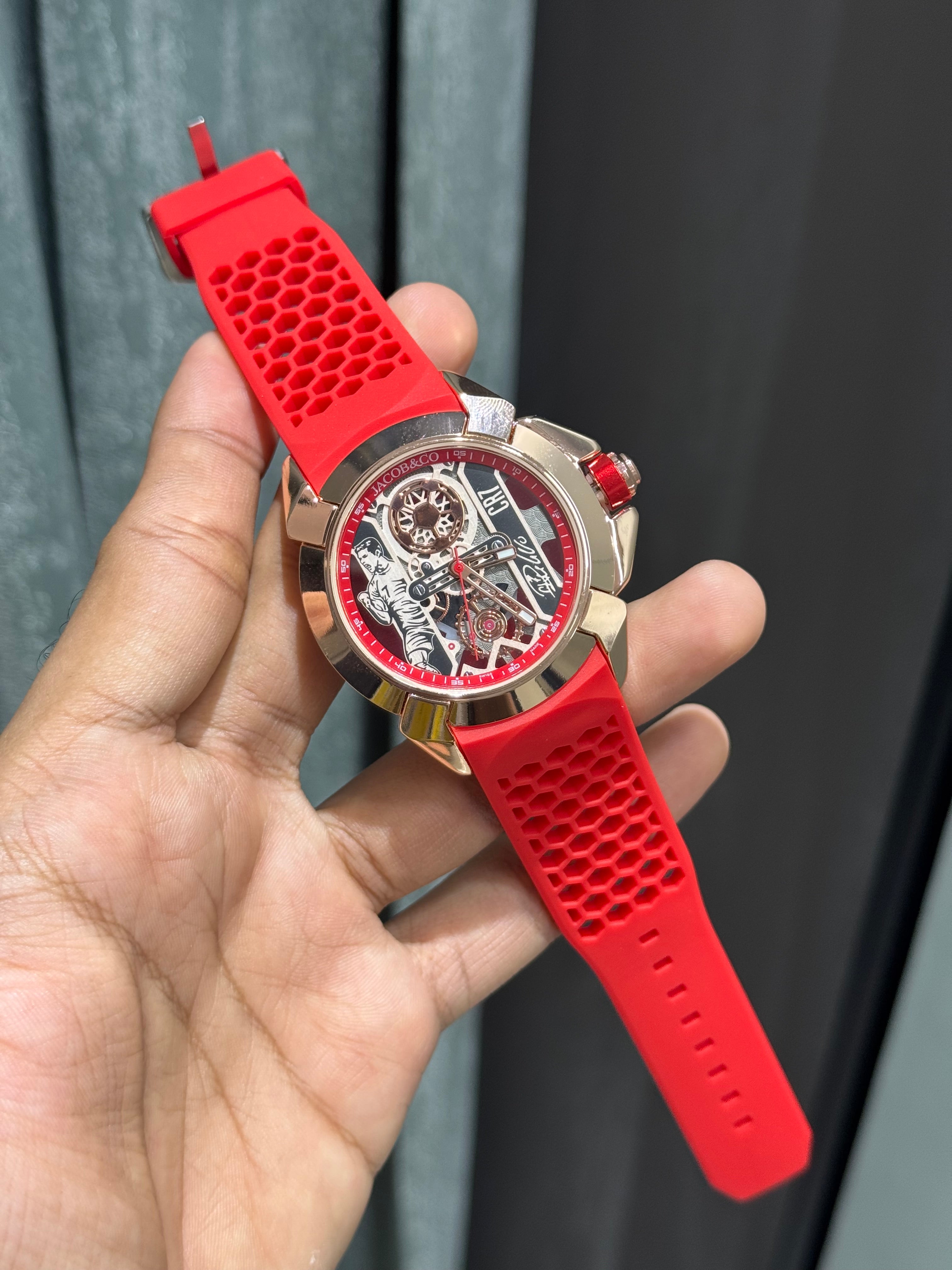 Jacob & Co. Copper Red CR7 Ronaldo Premium Quartz Watch