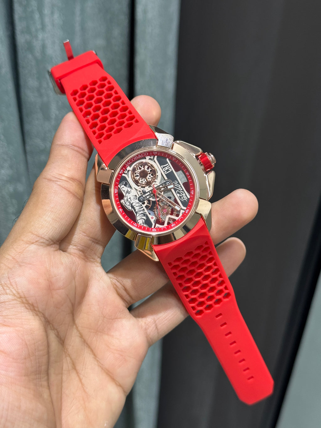 Jacob & Co. Copper Red CR7 Ronaldo Premium Quartz Watch