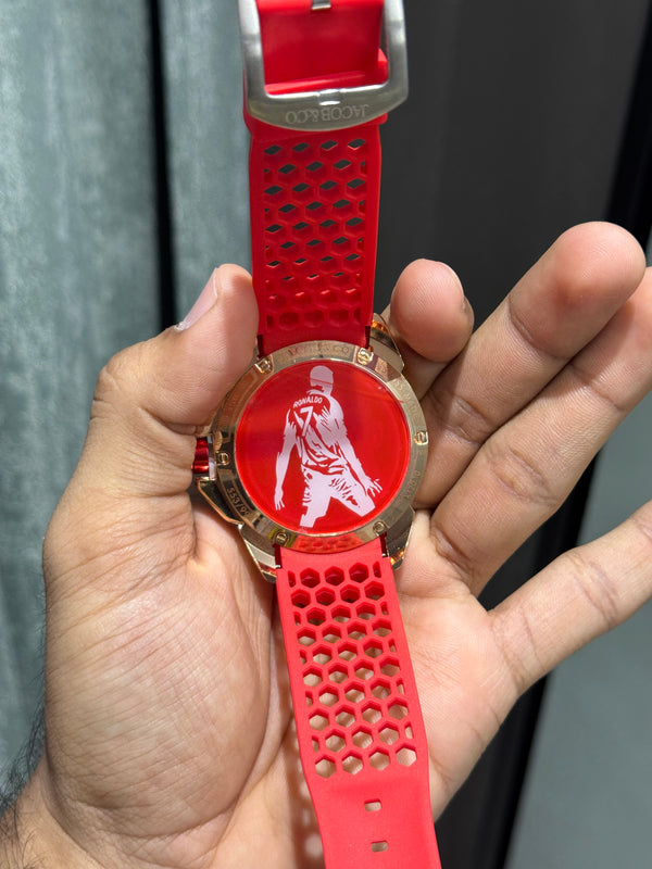 Jacob & Co. Copper Red CR7 Ronaldo Premium Quartz Watch