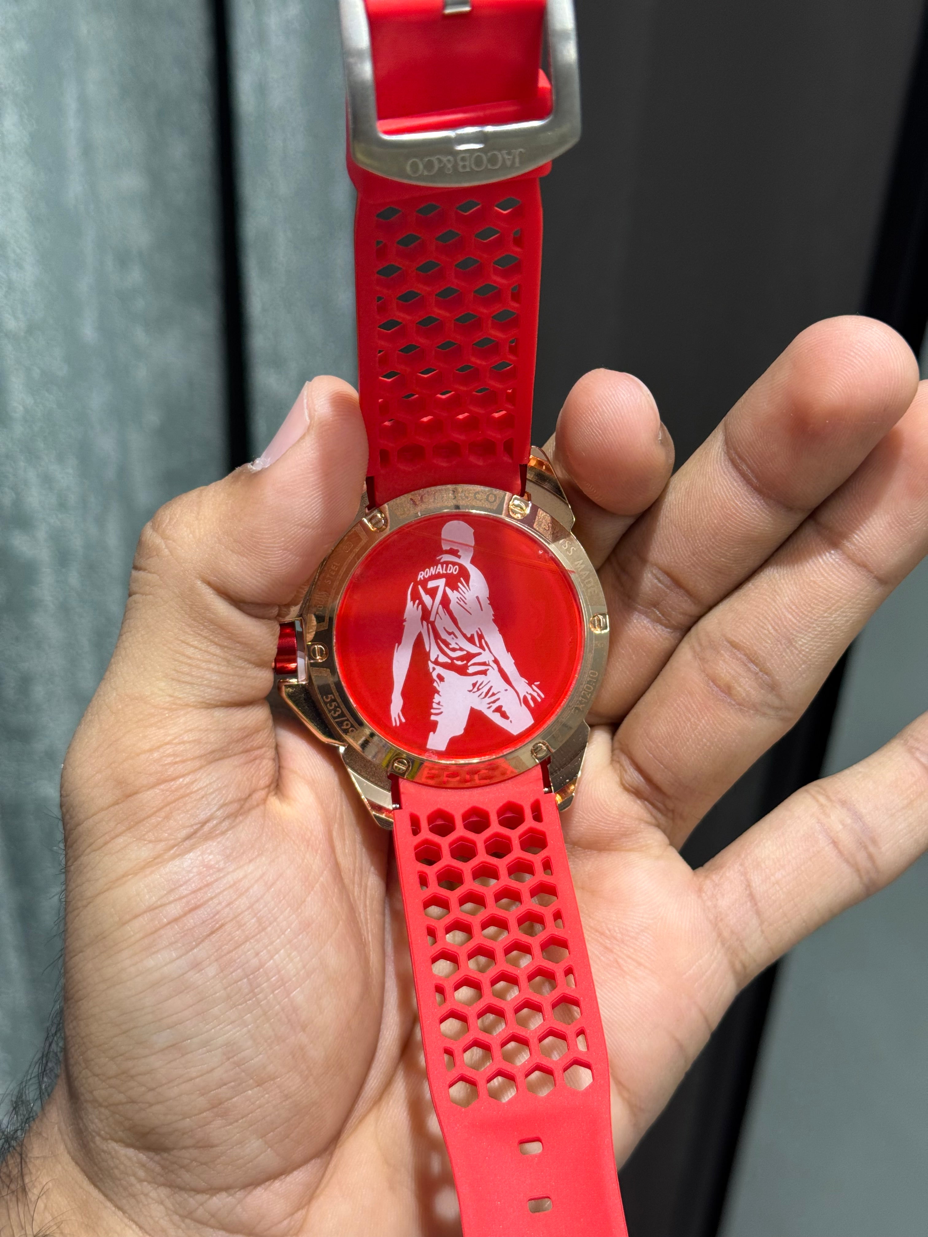 Jacob & Co. Copper Red CR7 Ronaldo Premium Quartz Watch