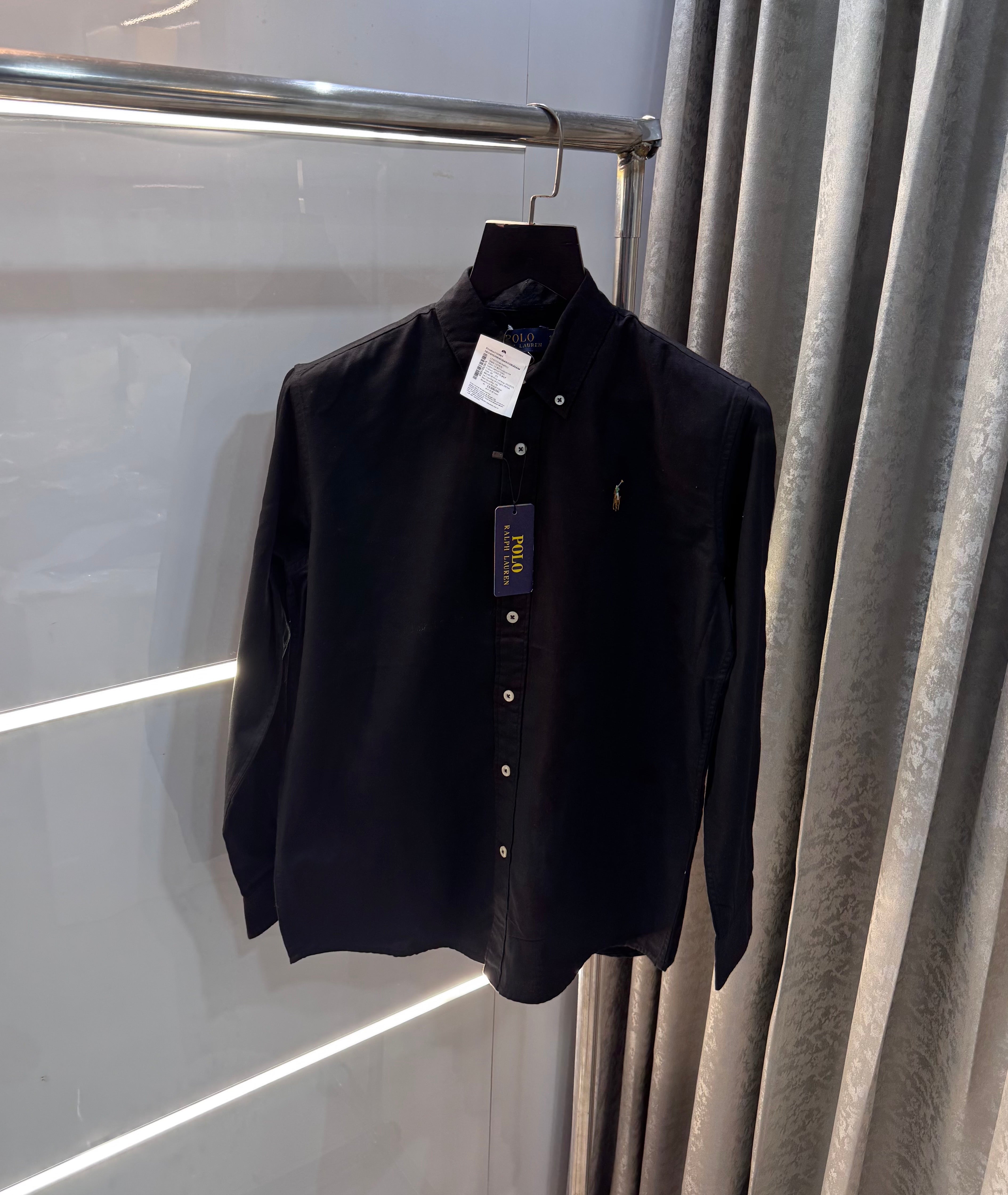 Ralph  Lauren Black Embroidery Logo Classic Shirt
