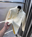 Ralph  Lauren Cream Embroidery Logo Imported Knitted Pull Over