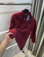 Ralph  Lauren Wine Embroidery Logo Imported Knitted Pull Over