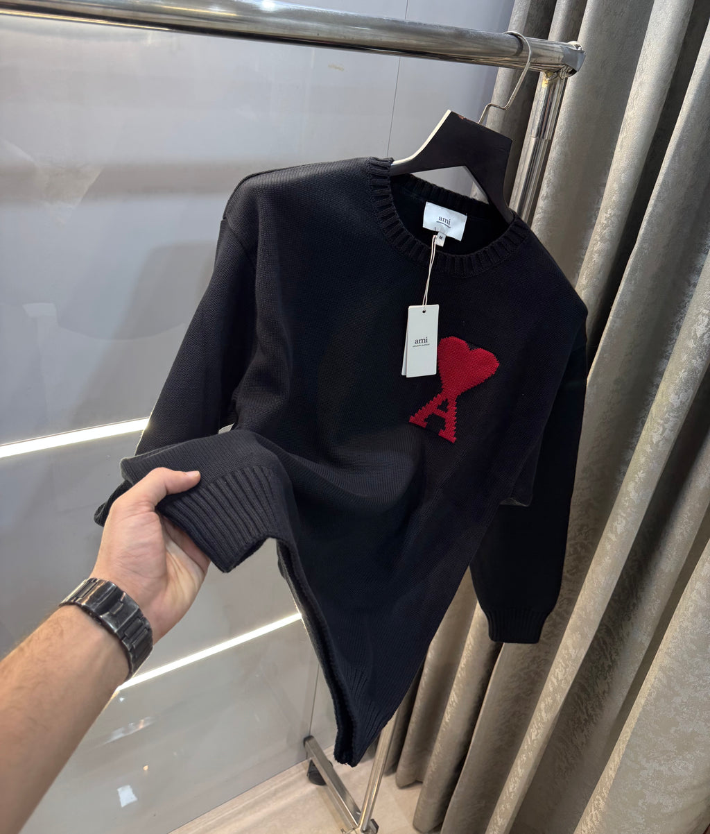 Ami Paris Black Premium Imported Sweatshirt