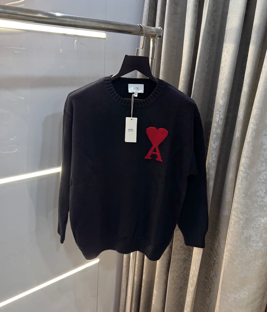 Ami Paris Black Premium Imported Sweatshirt