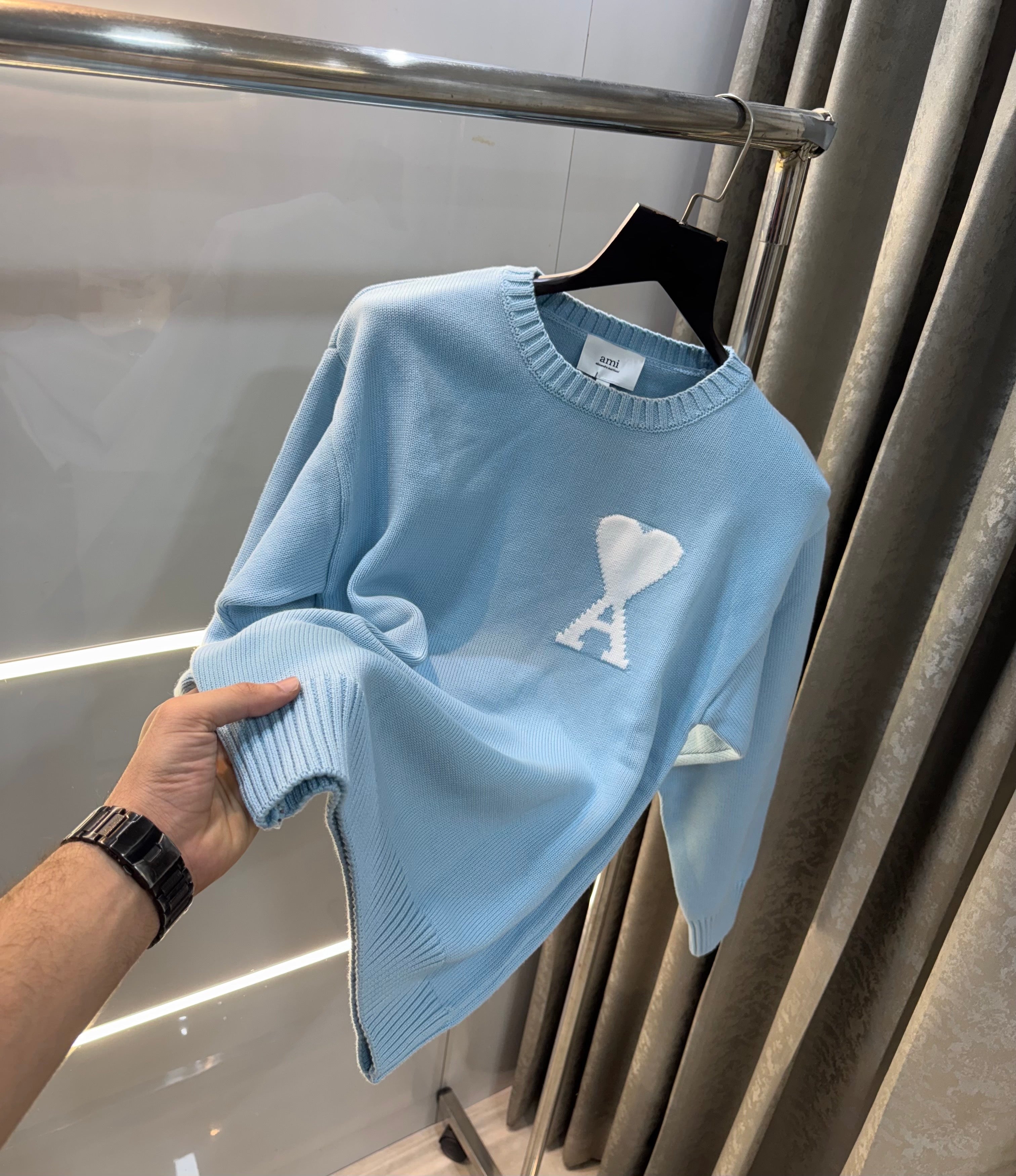 Ami Paris Sky Blue Premium Imported Sweatshirt Secondary image