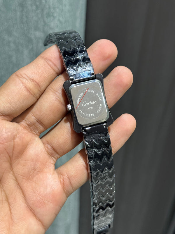 Cartier All Black Designer Premium Watch