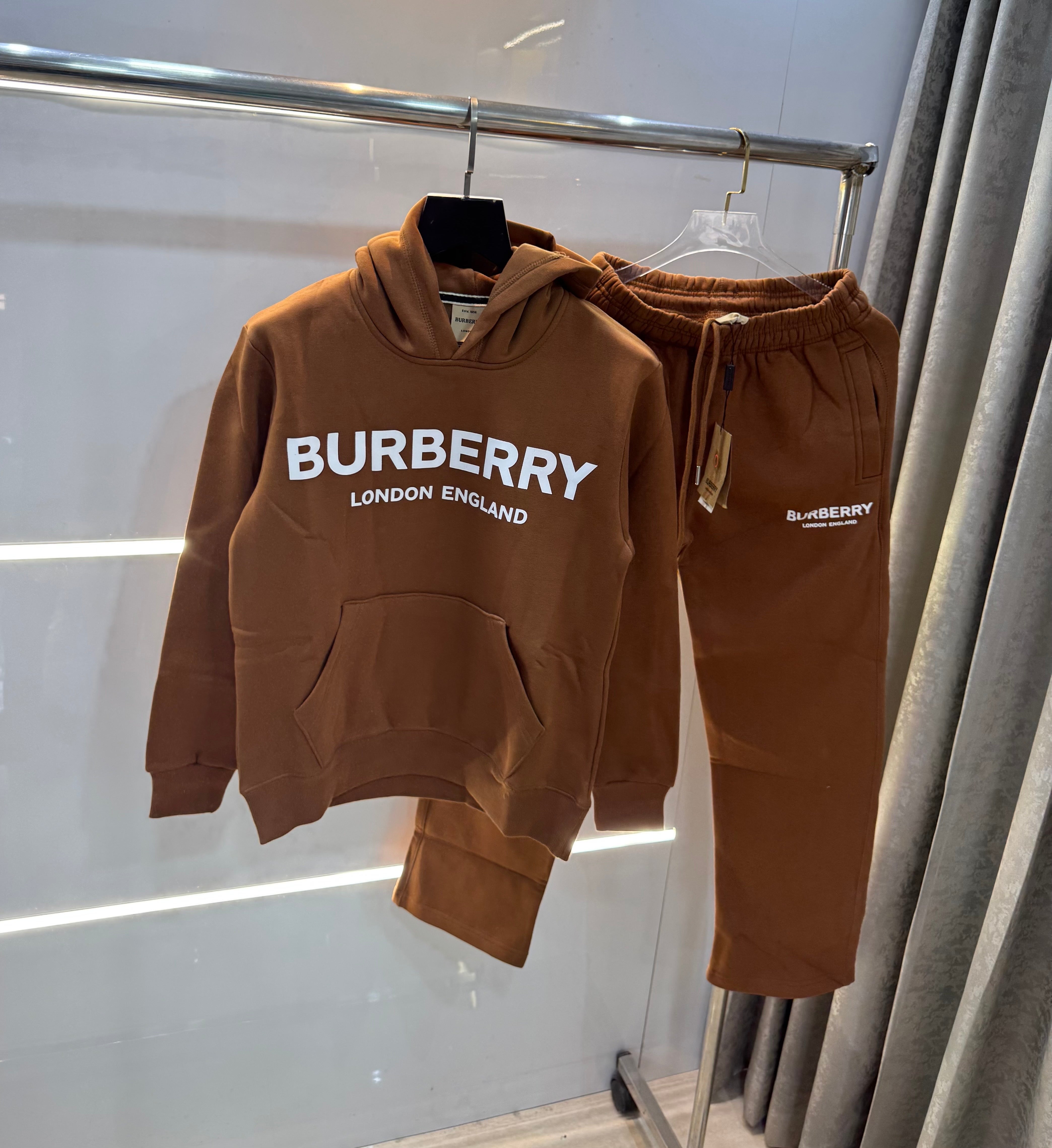 Burberr y Brown Logo Print Imported Tracksuit Secondary image