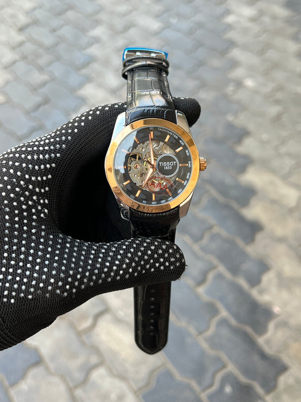 Tissot 1853 Automatic Skeleton Black Gold