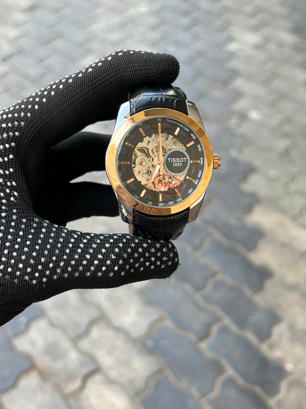 Tissot 1853 Automatic Skeleton Black Gold