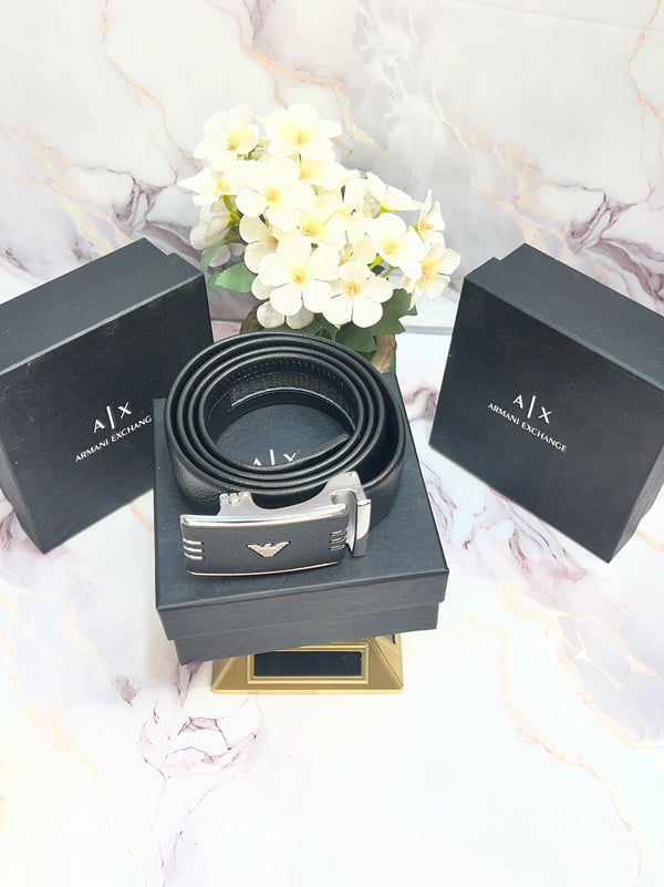 AX ARMANI EXCHANGE PREMIUM QUALITY IMPORTED AUTOLOCK BELT WITH OG BOX AX-507