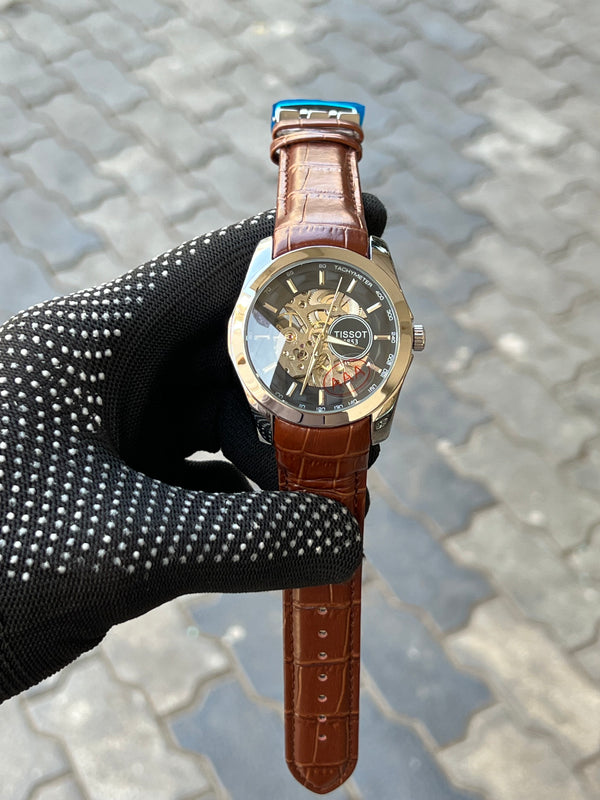 Tissot 1853 Automatic Skeleton Brown Silver