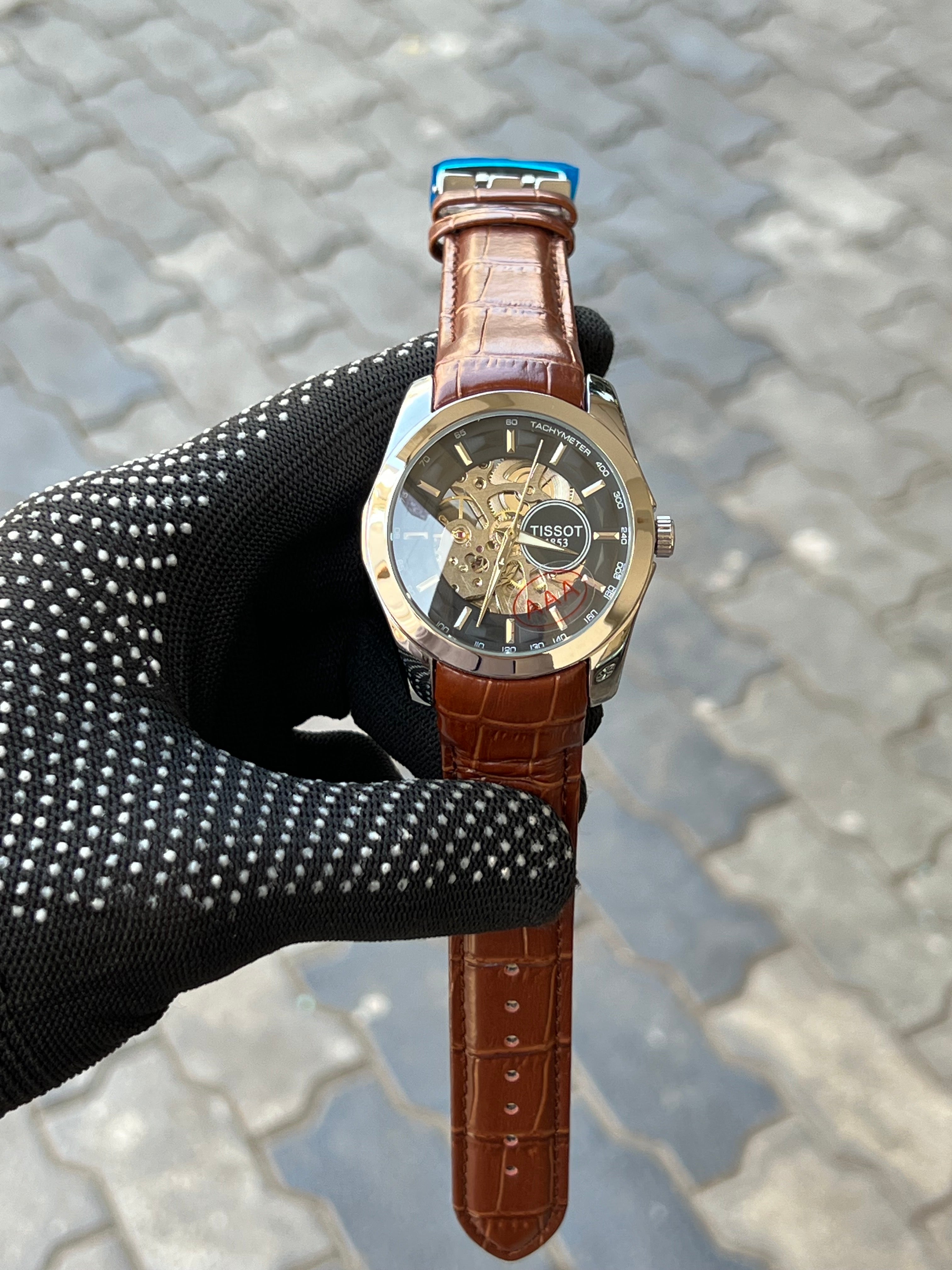 Tissot 1853 Automatic Skeleton Brown Silver