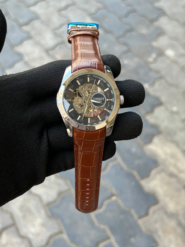 Tissot 1853 Automatic Skeleton Brown Silver