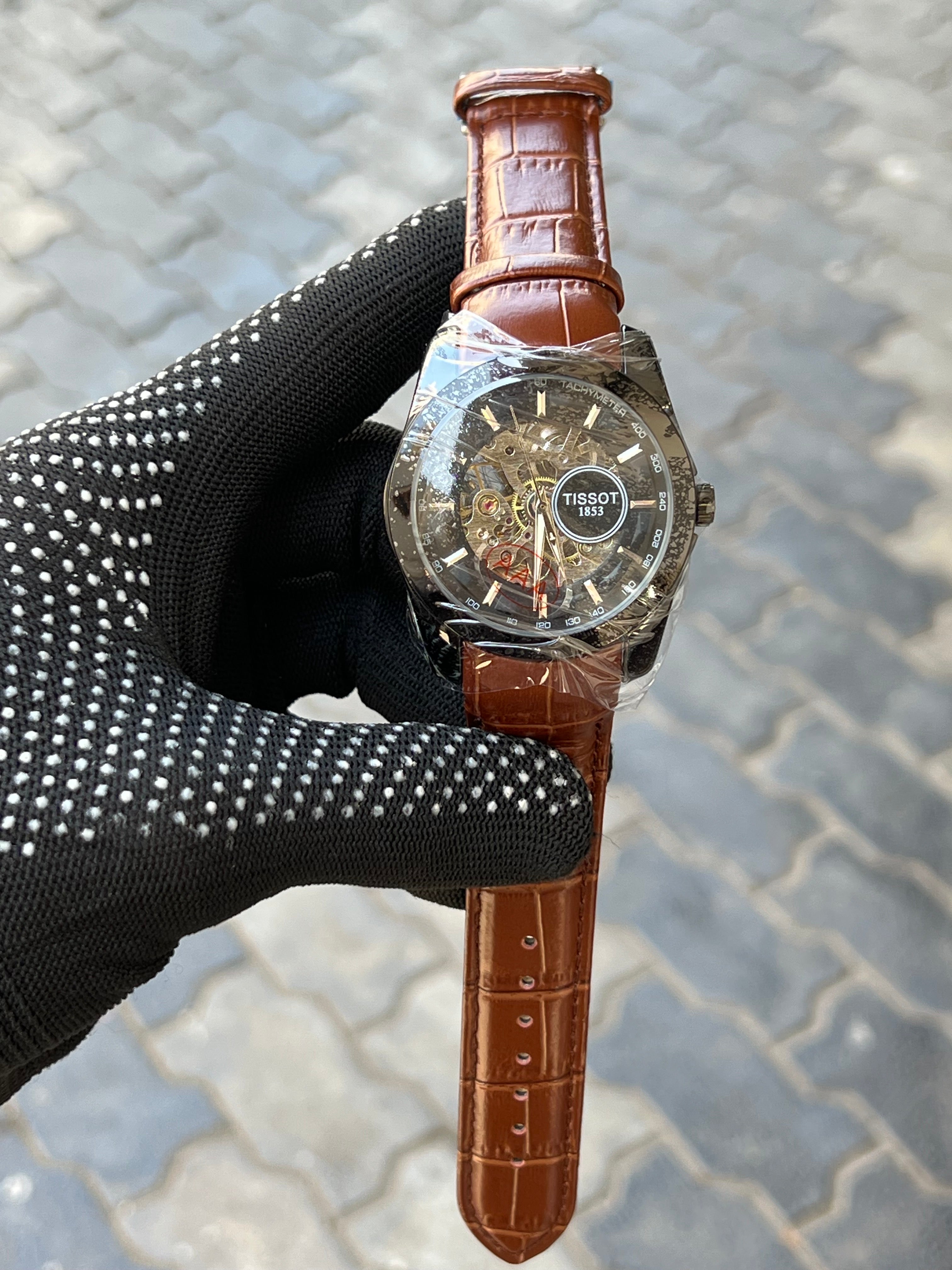 Tissot 1853 Automatic Skeleton Brown Black