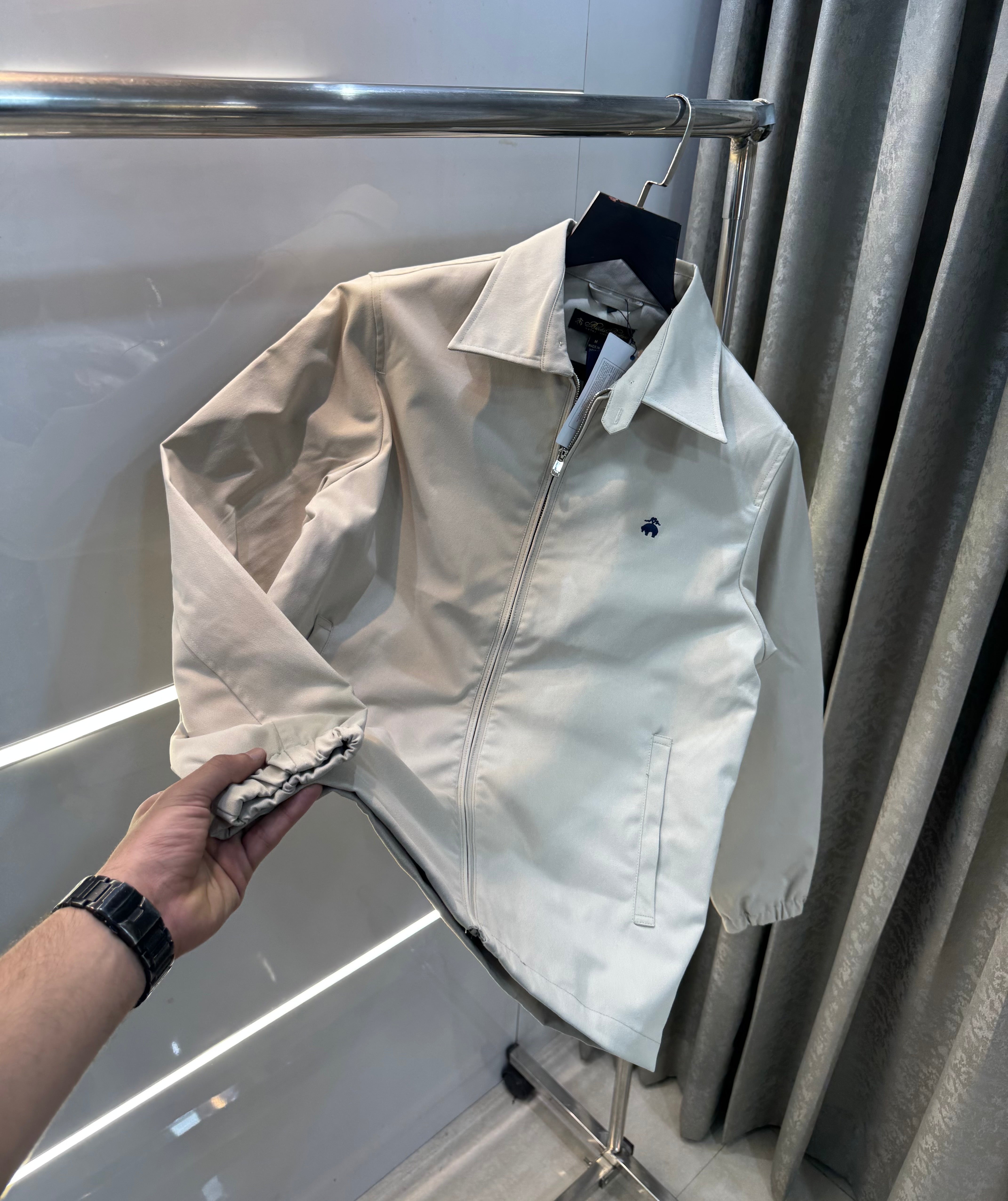 Brooks Brother Cream Imported Bomber Jacket Secondary image
