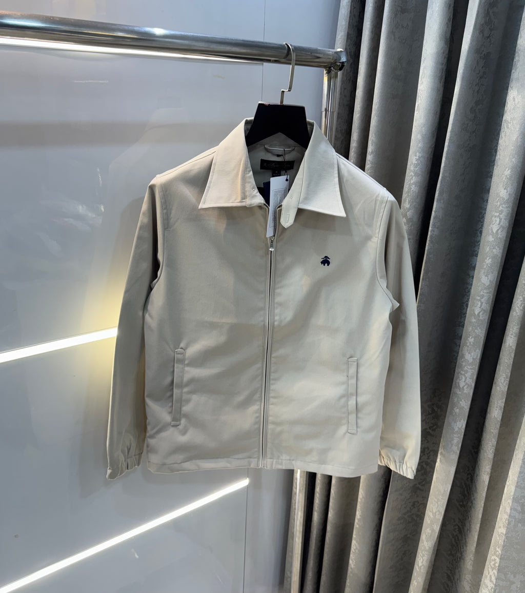 Brooks Brother Cream Imported Bomber Jacket