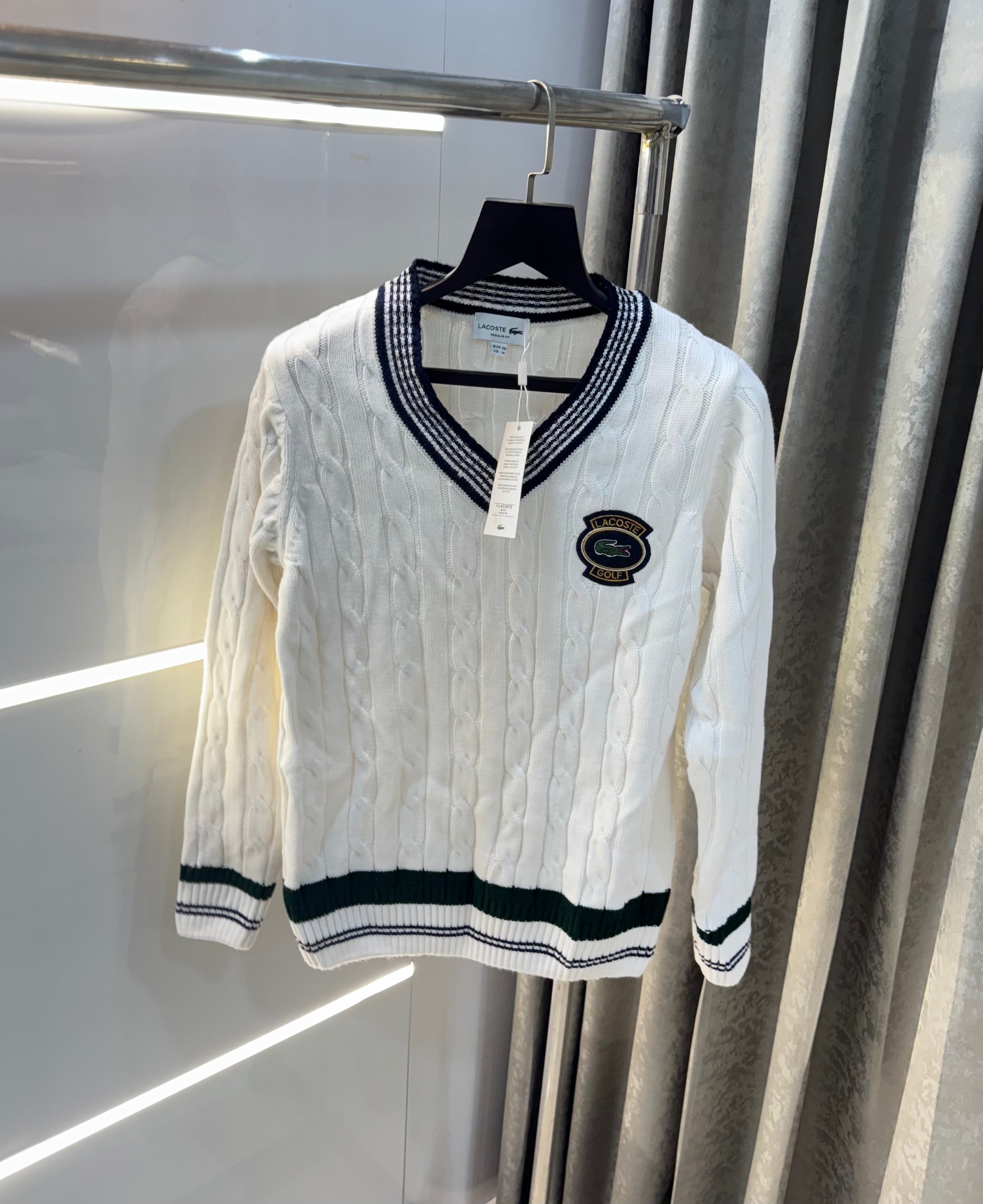 Lacost e White Imported Knitted Pull Over Main image