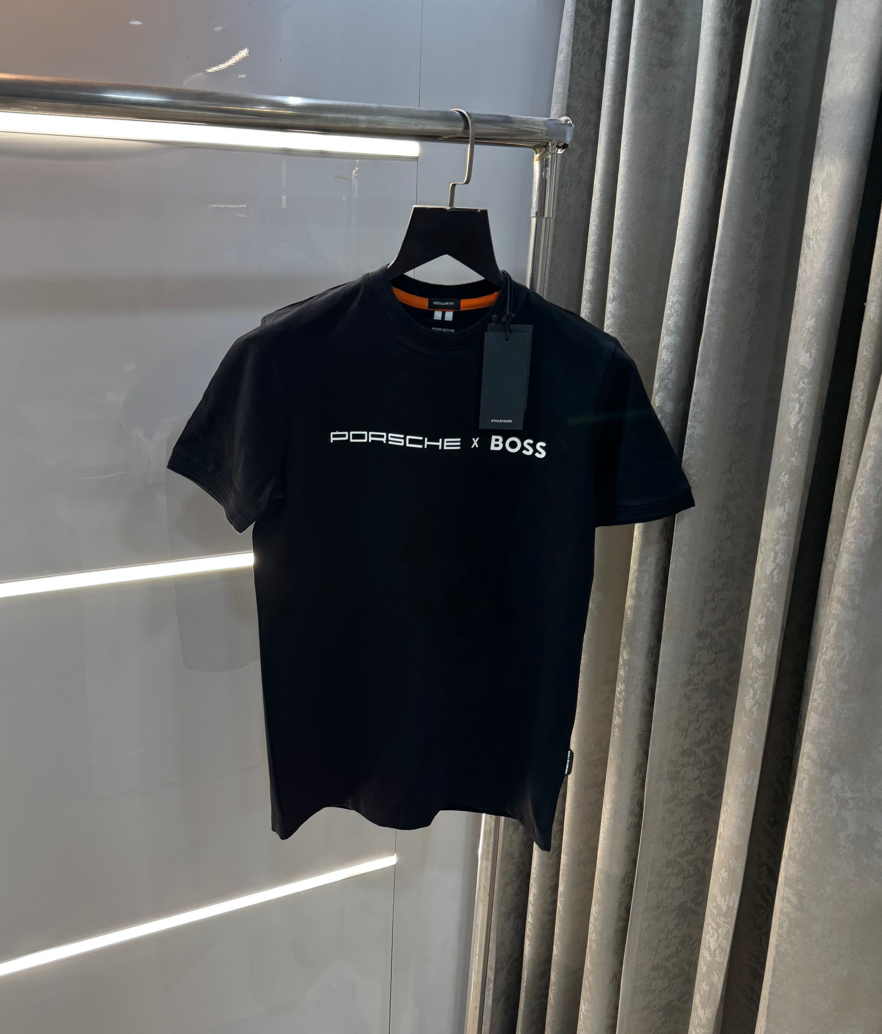 Hugo  b0sS Black pOR-sch3 Edition Premium T-Shirt