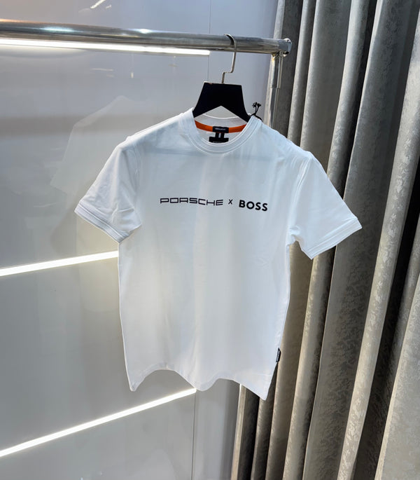 Hug o  6oSs White Por..SchE.. Edition Premium T-Shirt