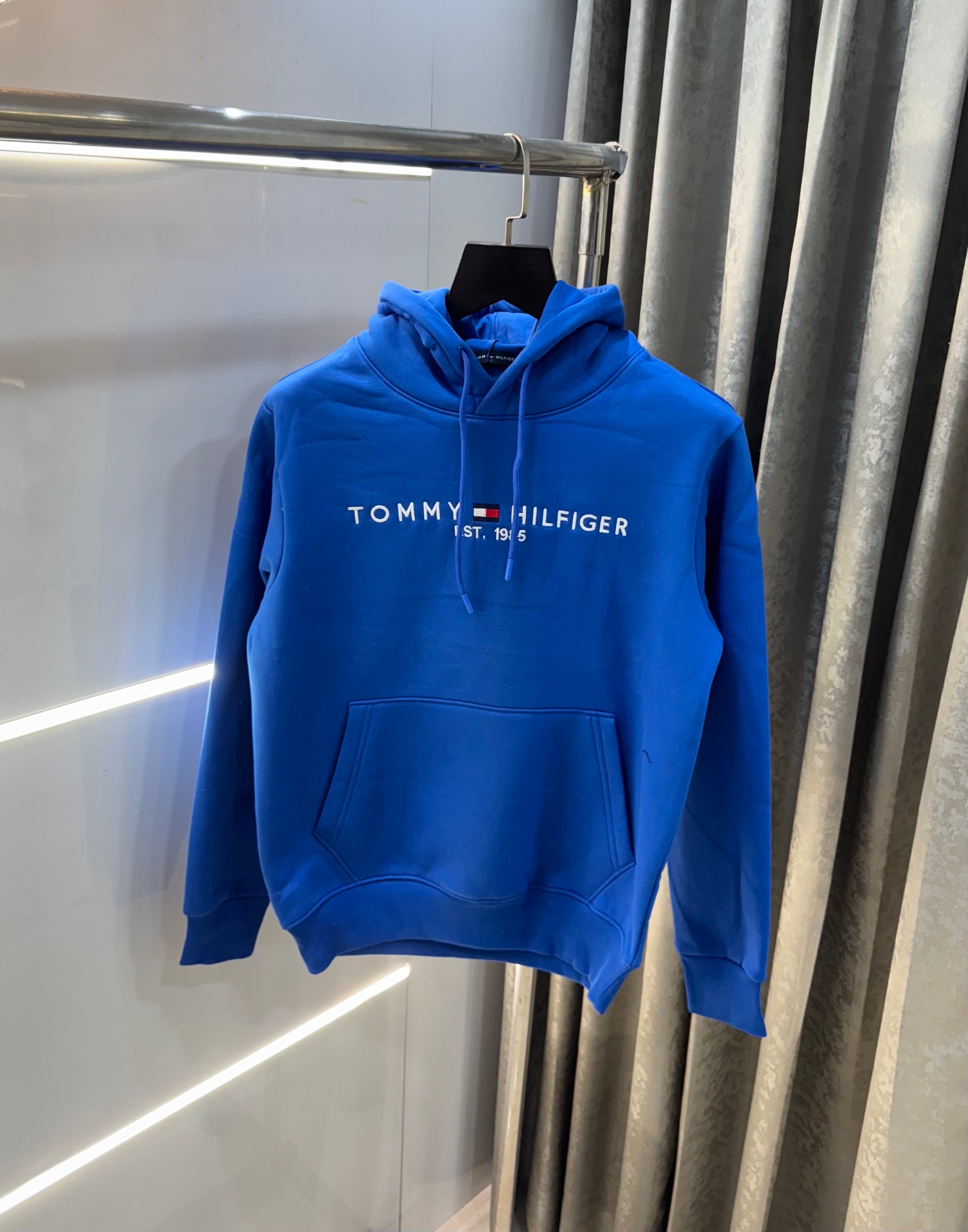 Tomm y Hilfiger Blue Embroidery Logo Imported Hoodie Secondary image